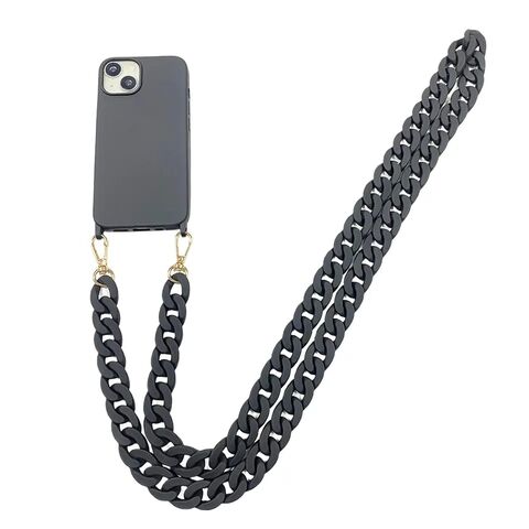 Wholesale Universal 2 in 1 Cell Phone Necklace Strap with Ring Stand Holder  (Black)