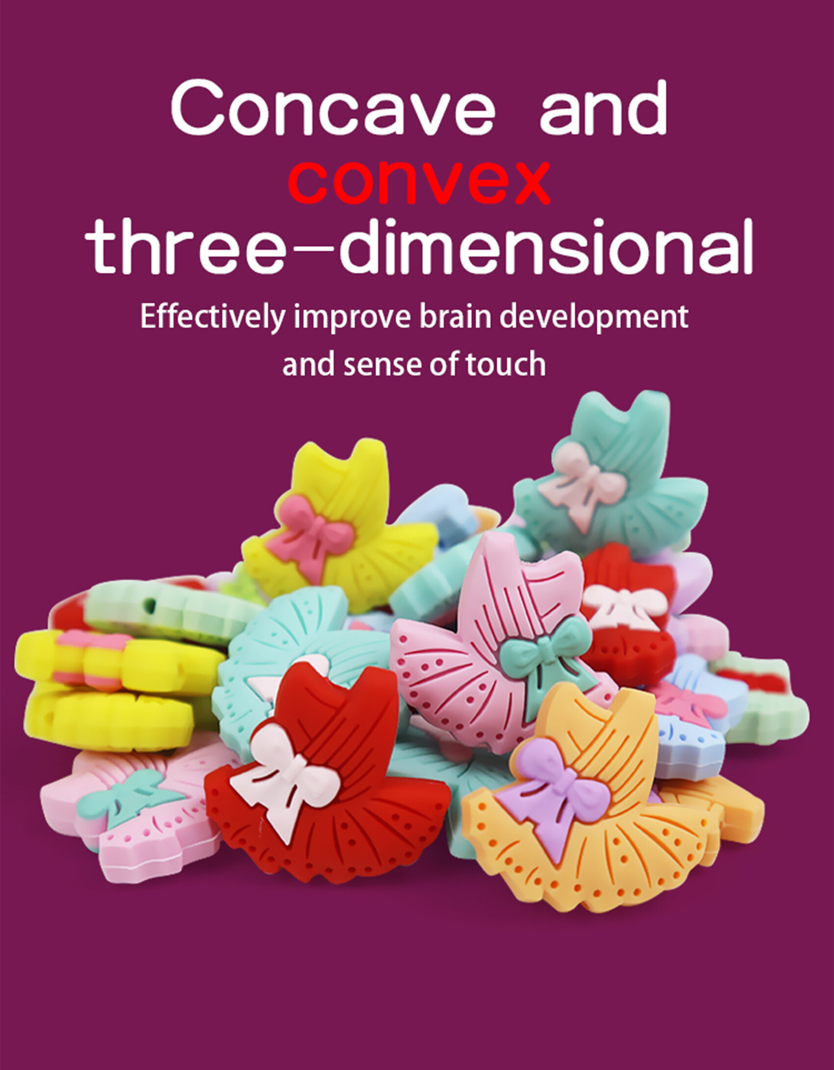 Buy Wholesale China Custom Silicone Focal Beads Skirt Food Grade Soft