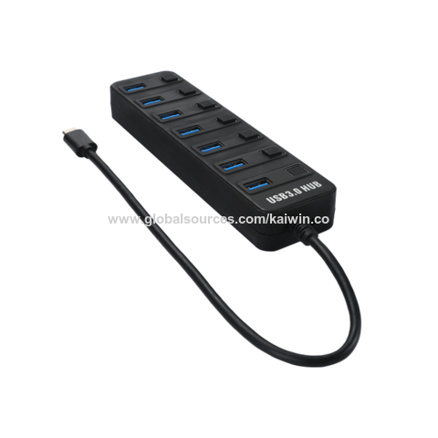 Hub USB alimentado, concentrador de datos USB 3.0 de 13 puertos BYEASY con  10 puertos USB 3.0, 1 puerto de carga rápida tipo C PD, 2 puertos de carga