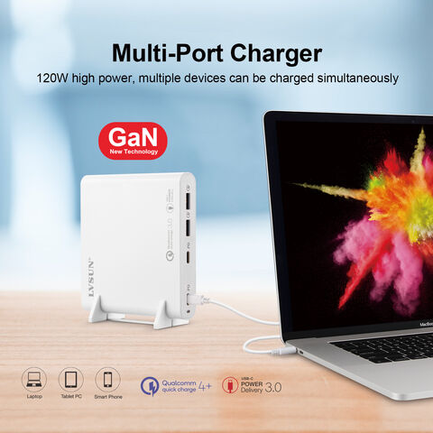 Baseus GaN2 Pro - Chargeur 120W avec câble USB C 100W - Convient pour  Macbook/ iPhone/
