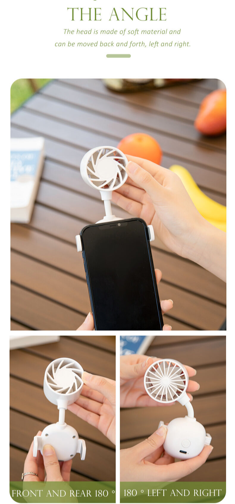 2023 New Mini Portable Usb Fan Handheld Electric Fans Phone