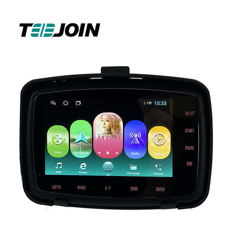 PARKVISION Motocicleta GPS inalámbrico Carplay/Android Auto pantalla  táctil, pantalla táctil IPS de 5 pulgadas, navegador de motocicleta  portátil