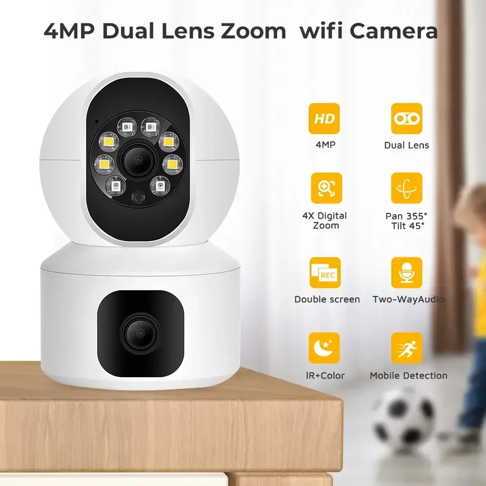 Compre A1 Mini Cámara IP Wifi 355 Grados Angle PTZ Videocámara Monitor de  Bebé Cámara de Vigilancia Inalámbrica en China
