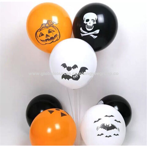 GUBOOM 50pcs Ballons d'Halloween, Ballons Effrayants en Latex D'halloween,  Ballon Toile d'araignée Crâne Fantôme Citrouille pour Décoration de Fête  d'horreur à la Maison de Barre d'Halloween : : Cuisine et Maison