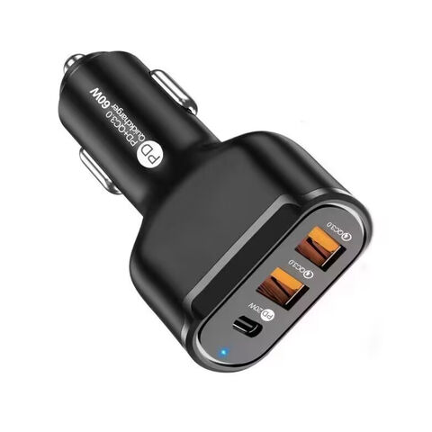 120W Chargeur Voiture USB C, 5-Ports PD3.0 & QC3.0 Super Rapide Allume  Cigare