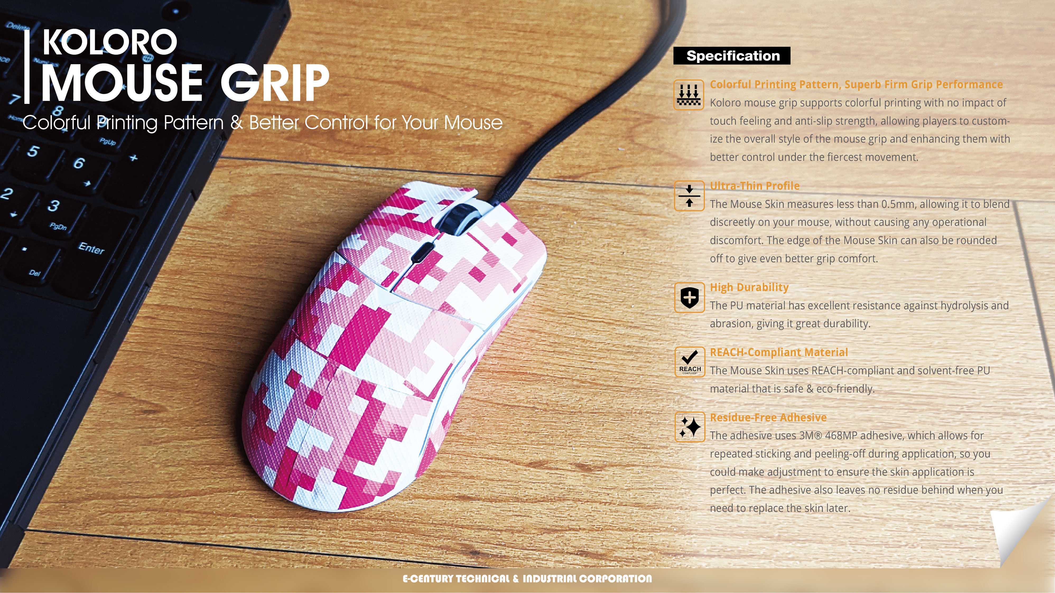 Buy Wholesale Taiwan Grip Tape, Koloro Mouse Grip, Customize Printing