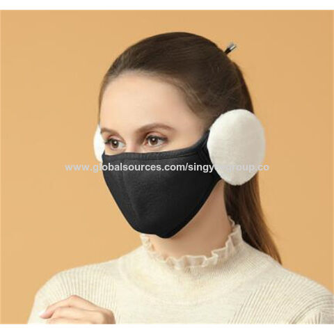Thermische Maske Herbst Winter Baumwoll-Gesichtsmaske winddichte Stereo-Kälte-Schutz-Ohrenmaske Zwei-in-Eins-Maske