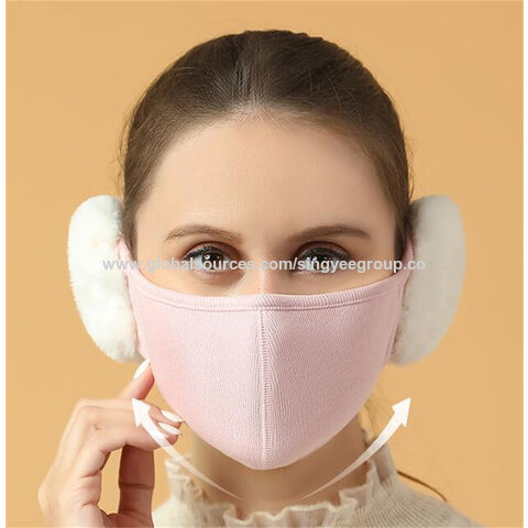 Thermische Maske Herbst Winter Baumwoll-Gesichtsmaske winddichte Stereo-Kälte-Schutz-Ohrenmaske Zwei-in-Eins-Maske