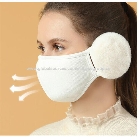 Thermische Maske Herbst Winter Baumwoll-Gesichtsmaske winddichte Stereo-Kälte-Schutz-Ohrenmaske Zwei-in-Eins-Maske