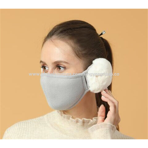 Thermische Maske Herbst Winter Baumwoll-Gesichtsmaske winddichte Stereo-Kälte-Schutz-Ohrenmaske Zwei-in-Eins-Maske