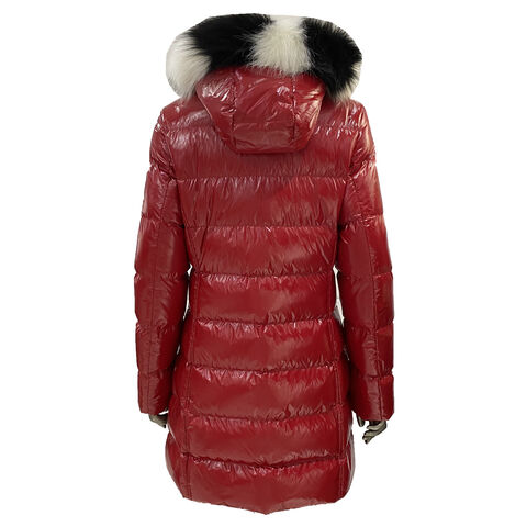 Chaqueta de plumas con capucha para mujer Abrigo largo de invierno