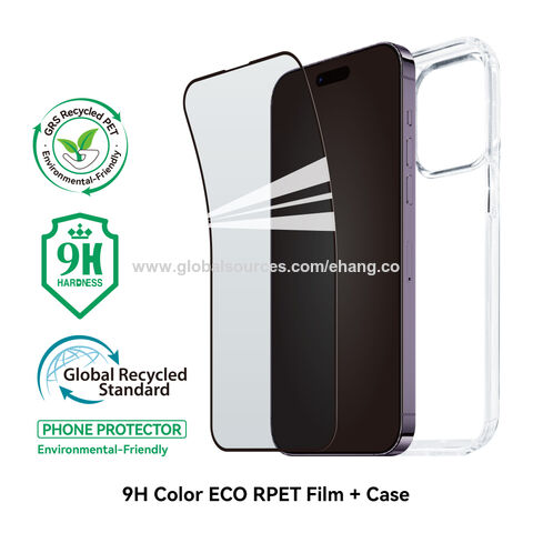 Funda iPhone 12 mini y 2 protectores de pantalla - Plástico reciclado -  Transparente