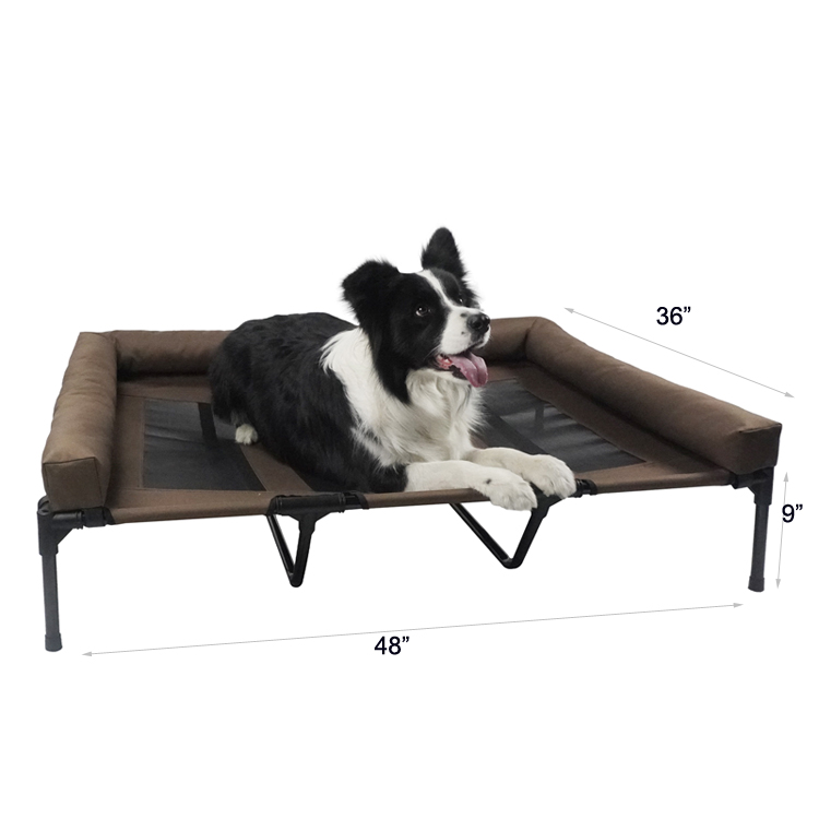 Buy Wholesale China Bolster Dog Elevated Cot Bed Durable Pet Oxford Raised Dog Bed Cot With