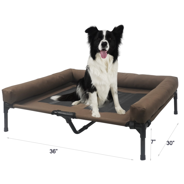 Buy Wholesale China Bolster Dog Elevated Cot Bed Durable Pet Oxford Raised Dog Bed Cot With