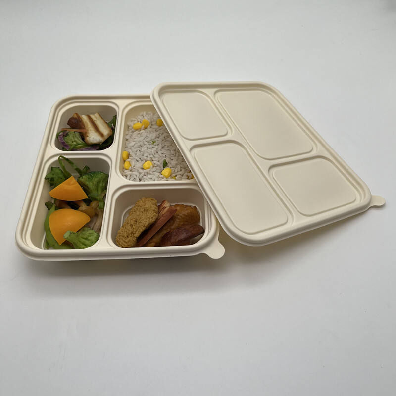 Buy Wholesale China 3 Compartment Cornstarch Food Container With Lid ...