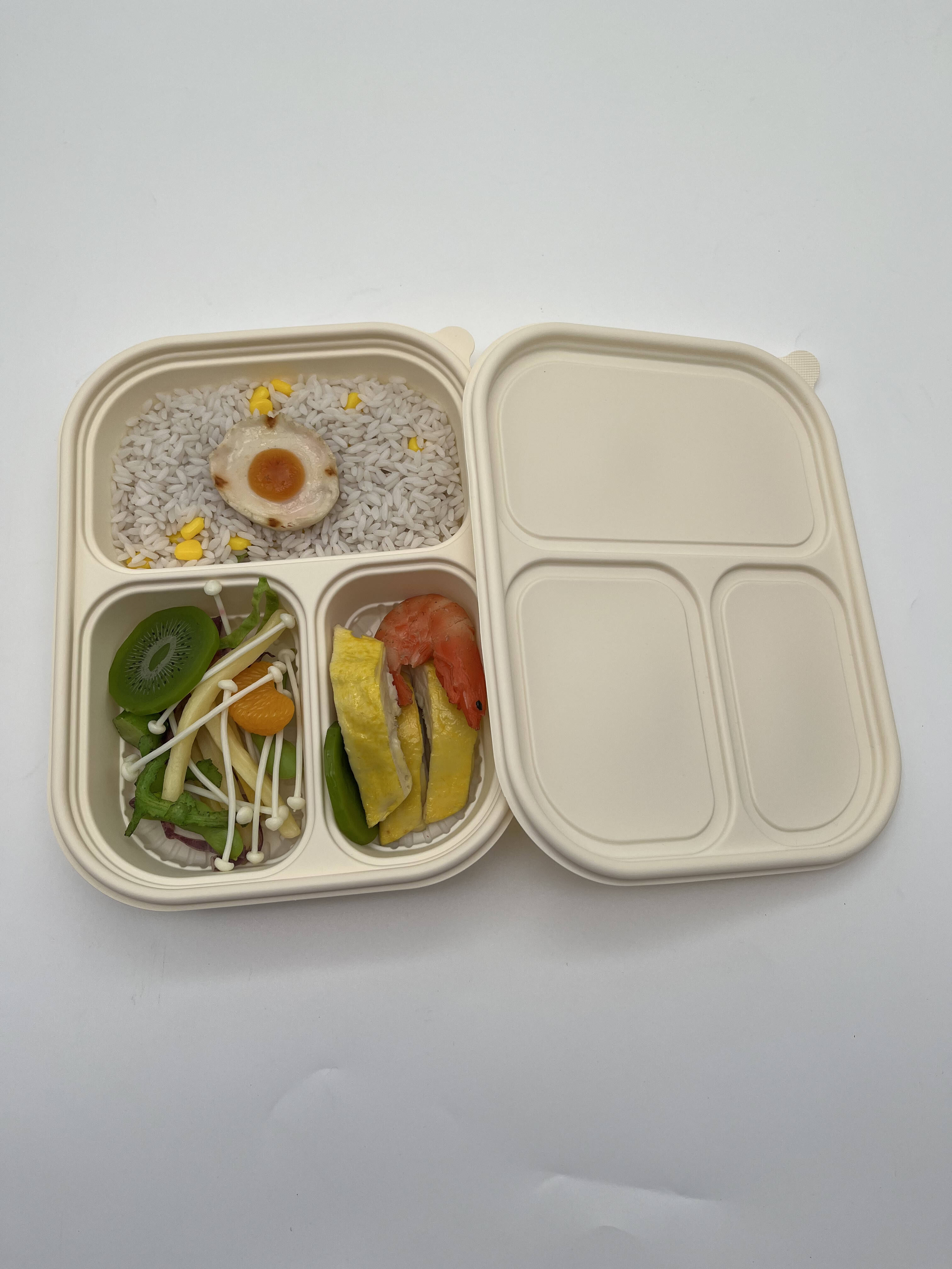 Buy Wholesale China 3 Compartment Cornstarch Food Container With Lid ...