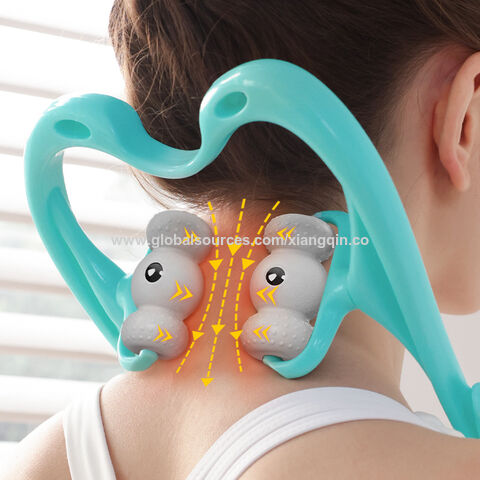 Neck Massager For Pain Relief Deep Tissue 360 Degree Neck Roller