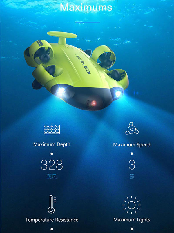 Buy Wholesale China New Fifish V6 Underwater Drone 100m Cable 4k Uhd