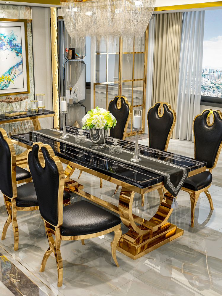 Buy Wholesale China Modern Luxury Marble Dinning Table Set Dinning Room ...