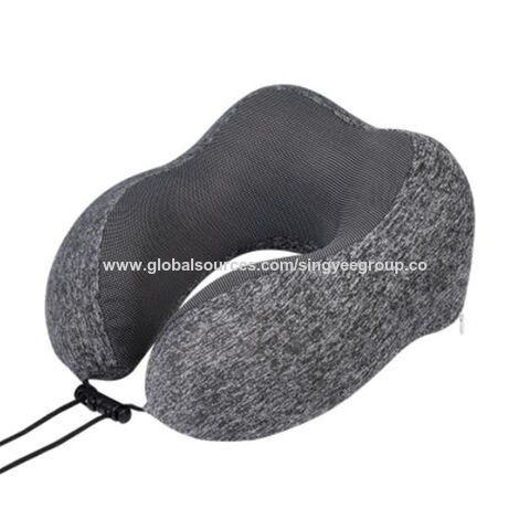Oreiller de voyage en forme de U, oreiller cervical en mousse à mémoire de forme respirante pour avion, oreiller de sieste