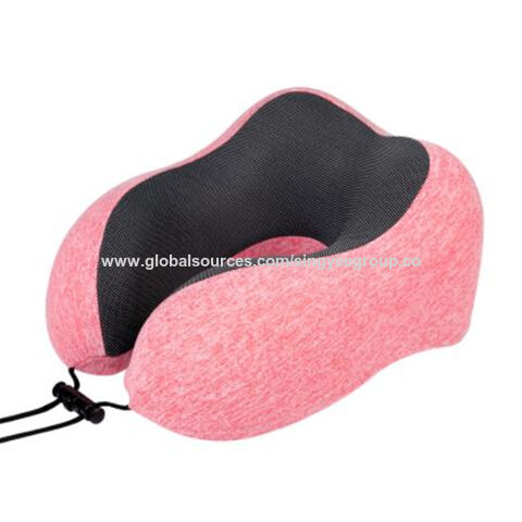 Oreiller de voyage en forme de U, oreiller cervical en mousse à mémoire de forme respirante pour avion, oreiller de sieste