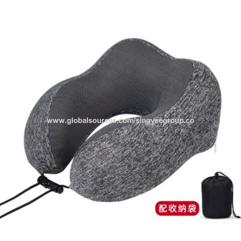 Oreiller de voyage en forme de U, oreiller cervical en mousse à mémoire de forme respirante pour avion, oreiller de sieste