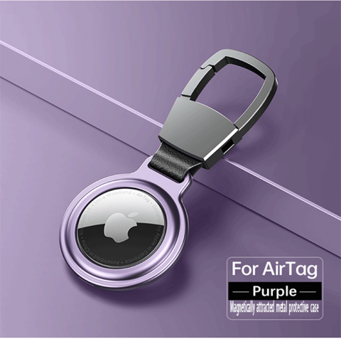 Étui AirTag pour Apple avec câble métallique, étui AirTag, étui AirTag,  serrure et protection, étui AirTags de protection durable, porte-clés, clé