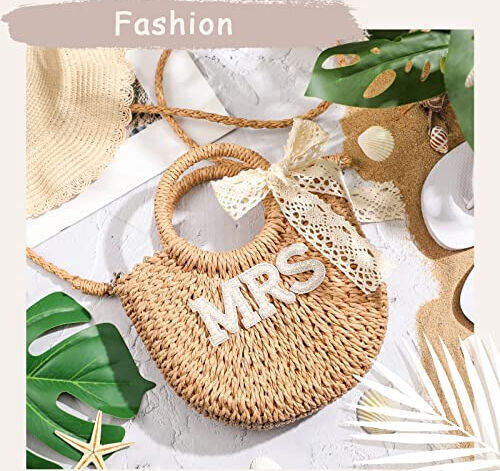 Qarigey Bolsos De Paja Hechos A Mano Para Niños De Verano, Bolsos De Paja Hechos A Mano Para Ninos De Verano Bolsos De Hombro Bandolera De Flores Bonitas Para Ninos Carteras Numero 3