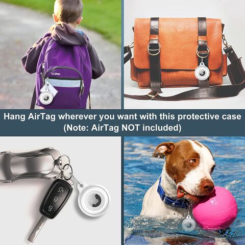 Porte-clés Airtag étanche, paquet de 4 porte-clés Apple Airtag, étui AirTag  pour collier de chien, bagages, porte-clés Tracker, 