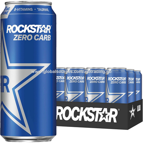 Rockstar Energy Drink, Sugar Free, 16 Fl Oz (Pack of 4)