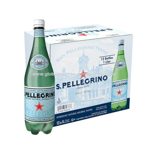 Bulk San Pellegrino Sparkling Water, 1L Glass Bottle (12 Pack