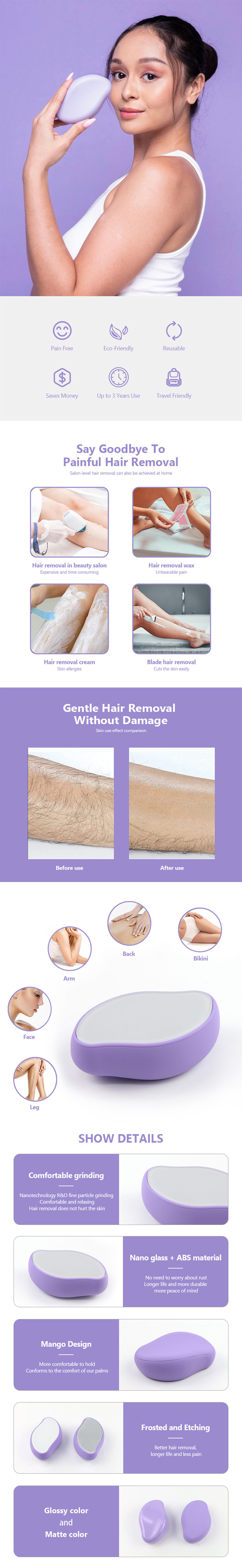 Buy Wholesale China Waterproof Painless Exfoliation Nano Glass Hair