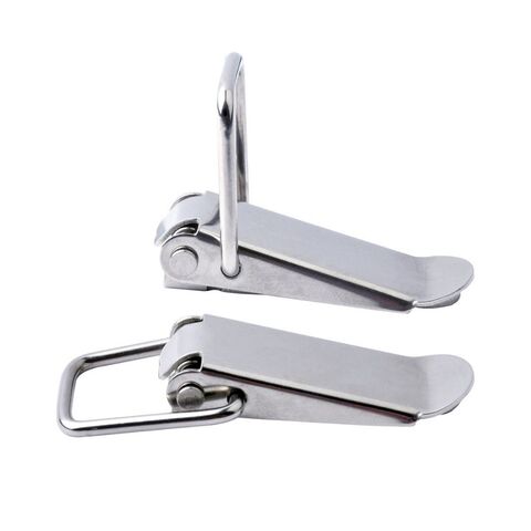 Metal Stainless Steel Concealed Toggle Latch Safety Catch Key Lock Hasp  Spring Loaded