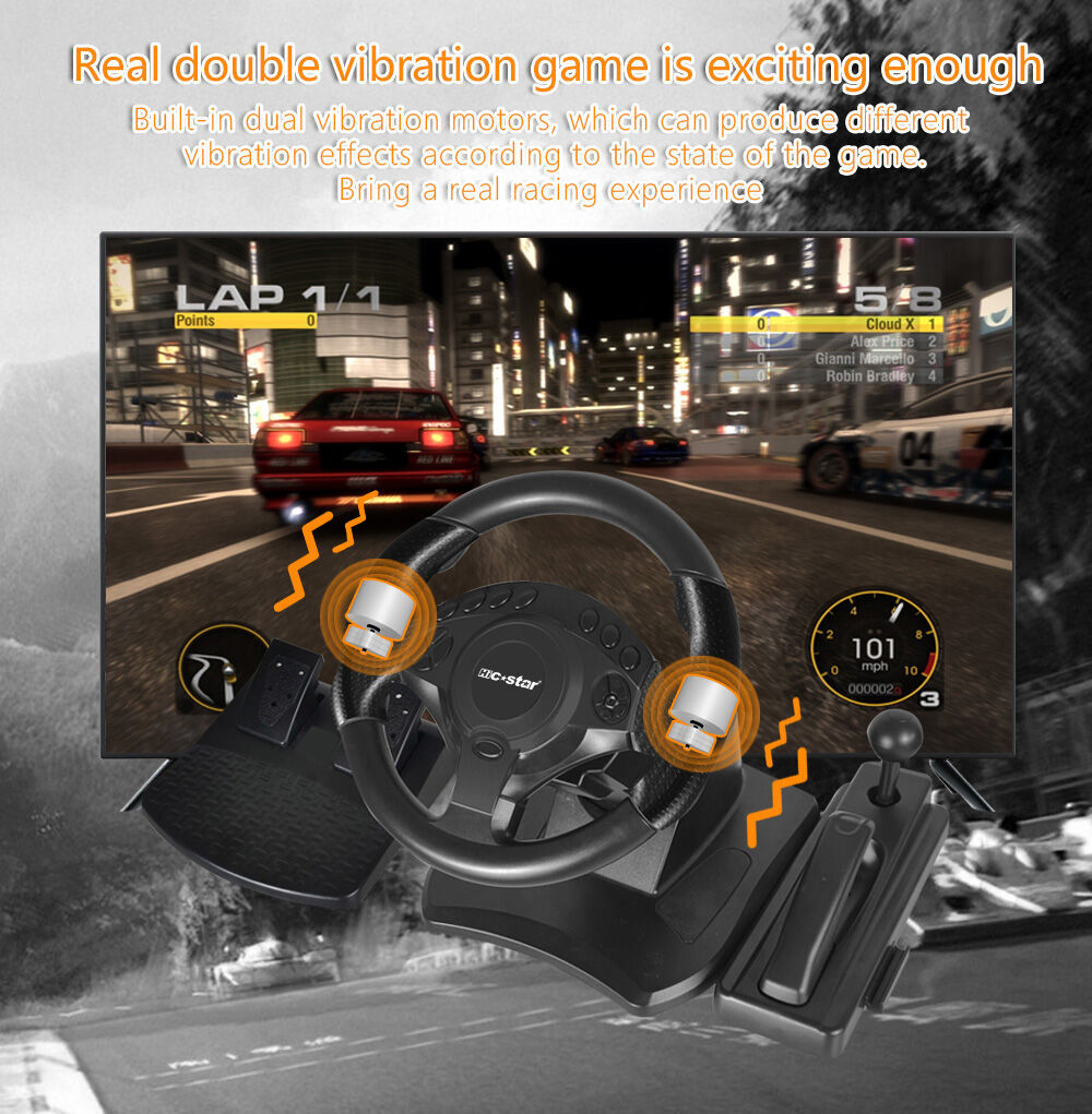 High Vibration Feedback 270 Degree Rotation Computer Racing Game ...