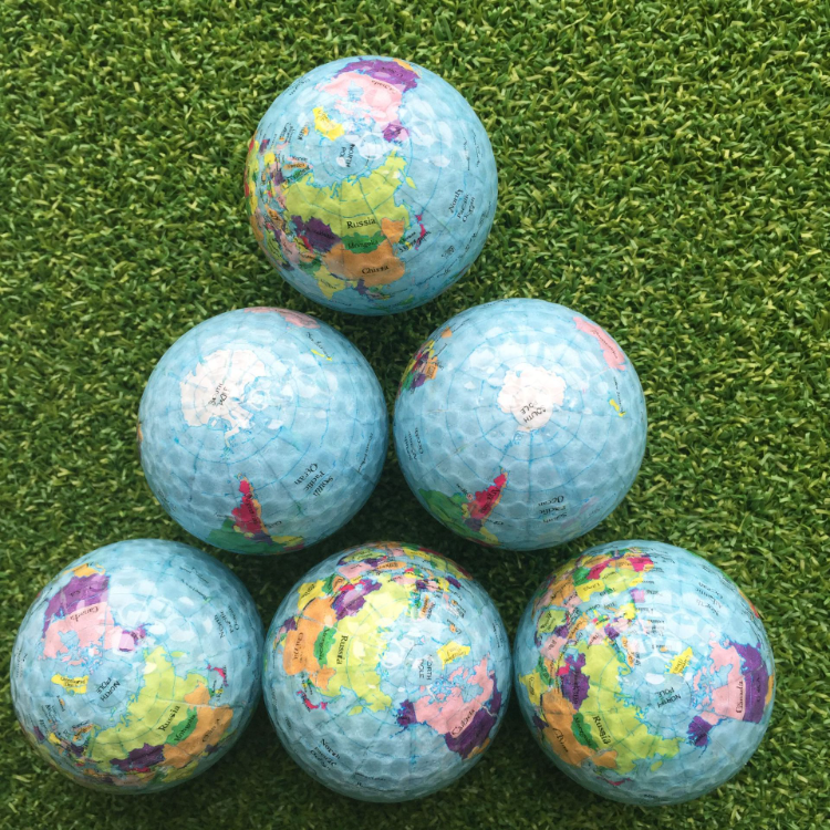 Custom Personalized Globe Printed Golf Balls Biodegradable Eco Friendly Golf Balls Explore