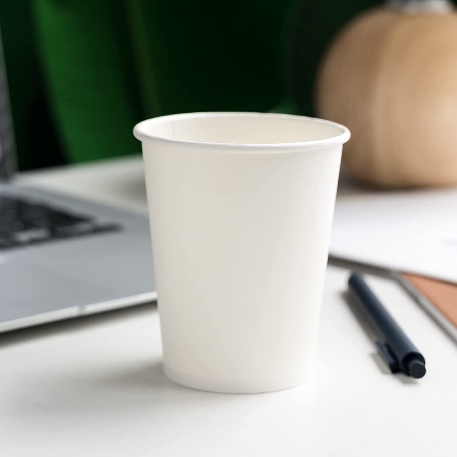 thumbnail image 2 of 500 Count Eco-Friendly 16 Oz White Paper Hot Cups – Disposable – No Lids 2 of 3