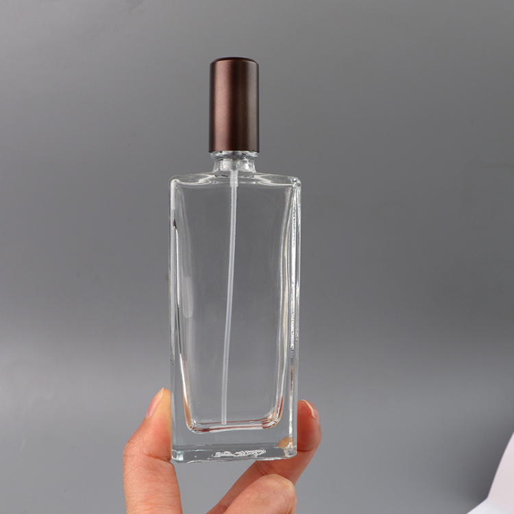 Plain Aftershave Bottle 50ml Luxury Glass Square Refillable Empty