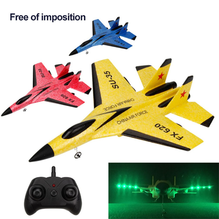 Fx620 Rc Airplane With Led Light Su35 Rc Plane Toy Epp Foam Rc Glider ...