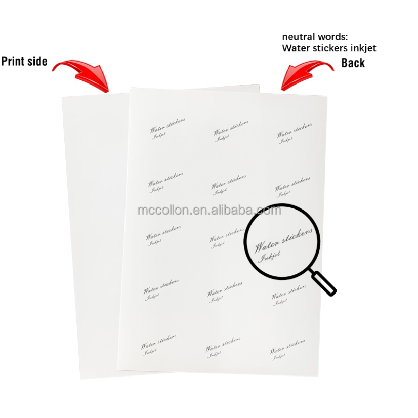 World Paper White Inkjet Waterslide Decal Paper – 5 Sheets 8.5x11, For Personalized Candles, DIY Crafts, Made In USA