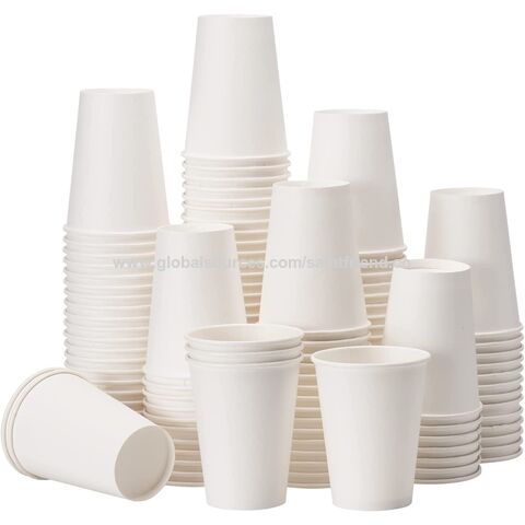 Comfy Package 12 Oz Kraft Paper Cups Disposable Coffee Cups Unbleached,  100-Pack 