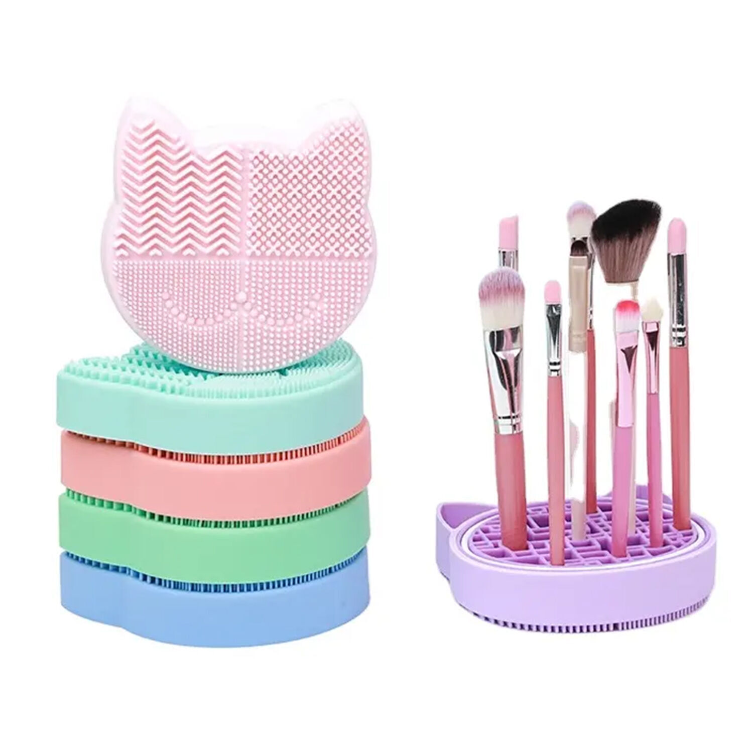 Makeup Brush Cleaner Silicone Beauty Egg Cleaning Tool Set Beauty