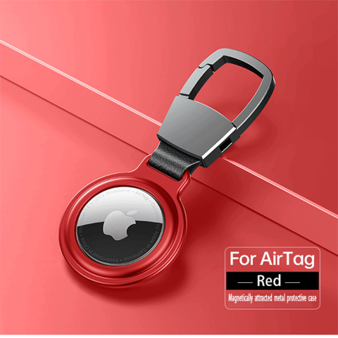 Airtag Keychain Holder - Protective Apple Airtag Case - Scratch Resistant  Metal Air Tag Holder Anti-Lost Airtag Dog Collar Holder with Magnetic