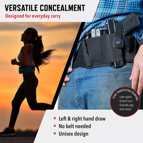 Buy Wholesale China Ultimate Belly Band Gun Holster For Concealed Carry, Compatible With Smith And Wesson, Shield, Glock 19, 17, 42, 43, P238, Ruger  & Gun Holsters at USD 12