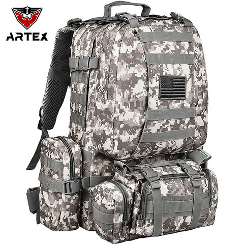 Compre Mochila Táctica Multifuncional Artex Con Cremallera Para Hombre,  Mochila Militar De 60l, Paquete De Asalto Grande, Desmontable Molle Ba y  Mochila de China por 18.2 USD