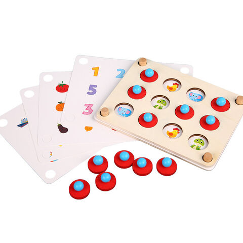 Juego Educativo de Mesa Ajedrez con Tarjetas de Memoria para Niños, Juego de Fiesta y Competición Escolar