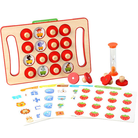 Juego Educativo de Mesa Ajedrez con Tarjetas de Memoria para Niños, Juego de Fiesta y Competición Escolar