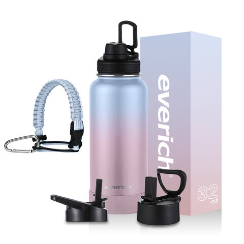 32oz Insulated Water Bottle with Straw - Powder Coated Gradiant