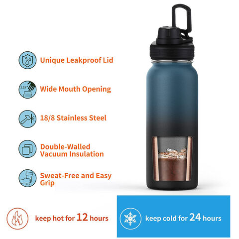 Custom Iron Flask Wide Mouth Bottle Gradient Colors 22 Oz - Office Depot