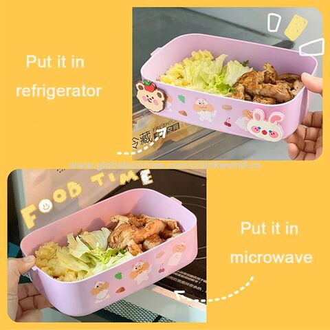 Fiambrera Bento Kawaii para niños y niñas, caja de almuerzo