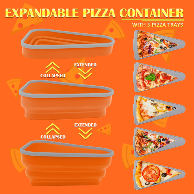 Triangular Pizza Storage Container Expandable Reusable Silicone Pizza Box -  China Silicone Pizza Box, Silicone Food Box